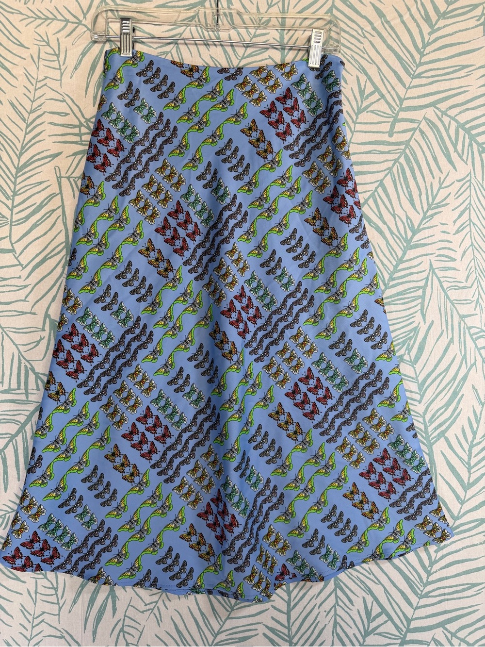 Urban Outfitters Blue Butterfly-Print A-Line Skirt S